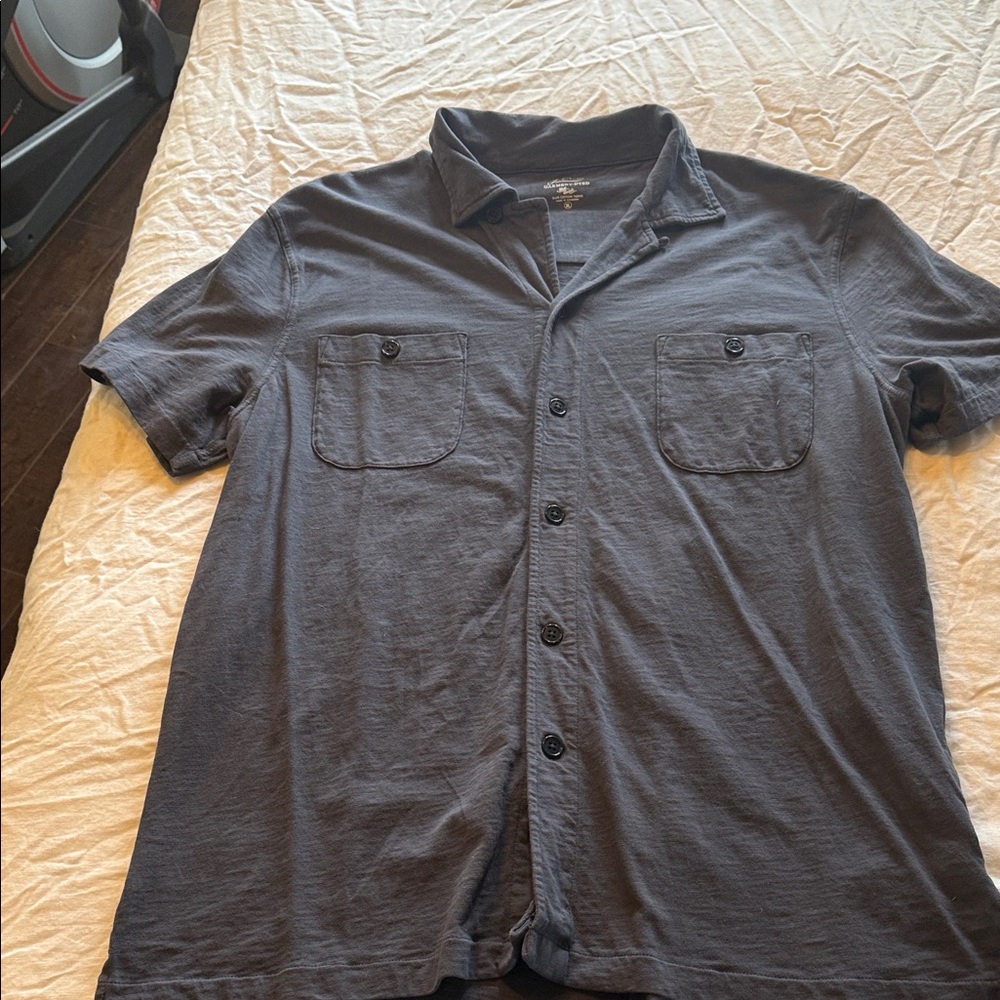 J. Crew Navy Garment-Dyed Shirt XL - Picture 2 of 5